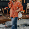 Autumn Brunch Button Up In Pumpkin Curves Image - 1