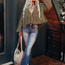 No Hesitation Peplum Top In Olive Image - 1