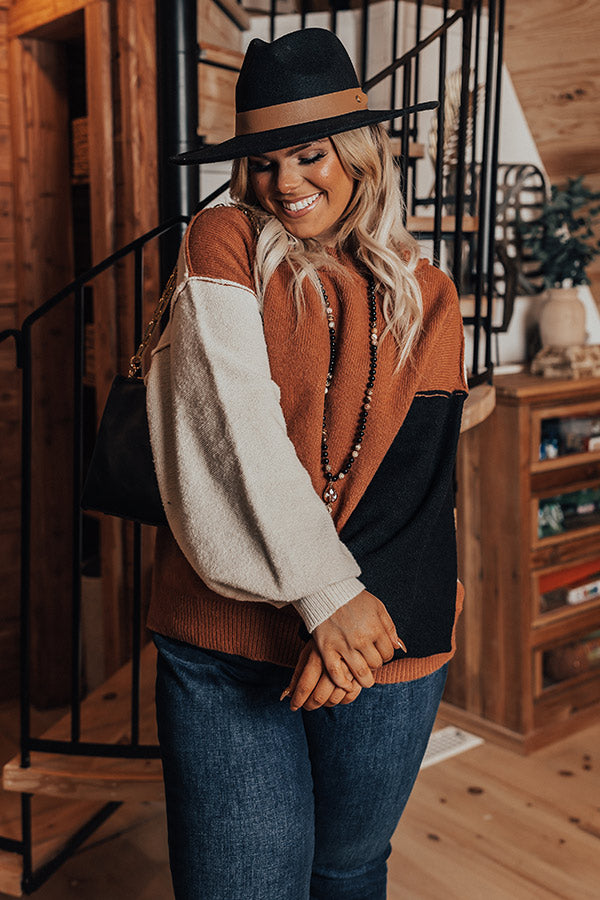 Salem Snuggles Colorblock Sweater Curves Image - 1
