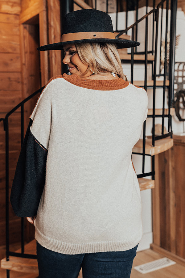 Salem Snuggles Colorblock Sweater Curves Image - 1