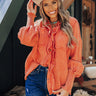 Autumn Brunch Button Up In Pumpkin Image - 1