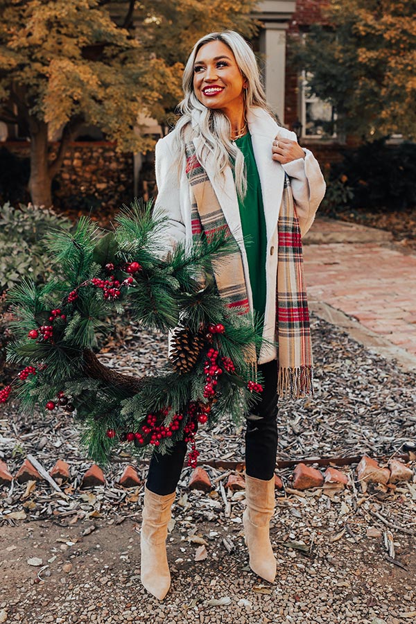 Charming Days Shift Top In Hunter Green Image - 2