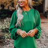 Charming Days Shift Top In Hunter Green Image - 1