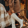 The Ulyssa Faux Leather Knee High Boot in White Image - 1