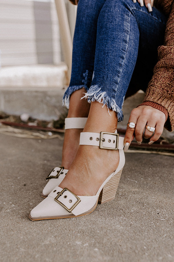 The Mira Faux Leather Heel