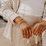 Kendra Scott Arden Gold Cuff Bracelet in White Crystal Image - 1