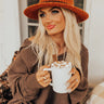 Autumn Sweetheart Knit Fedora In Rust Image - 1