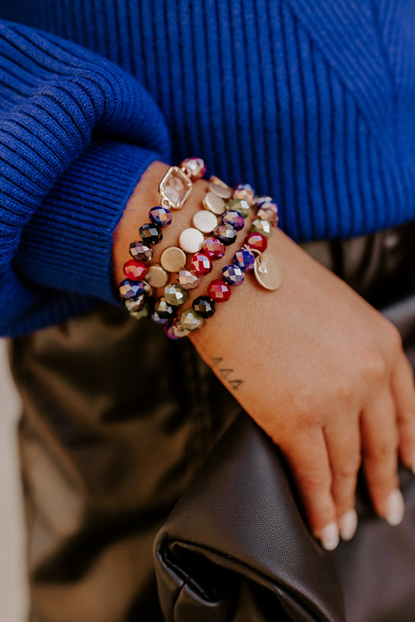 The Stack Me Pretty Bracelet Set In Multi Image - 2