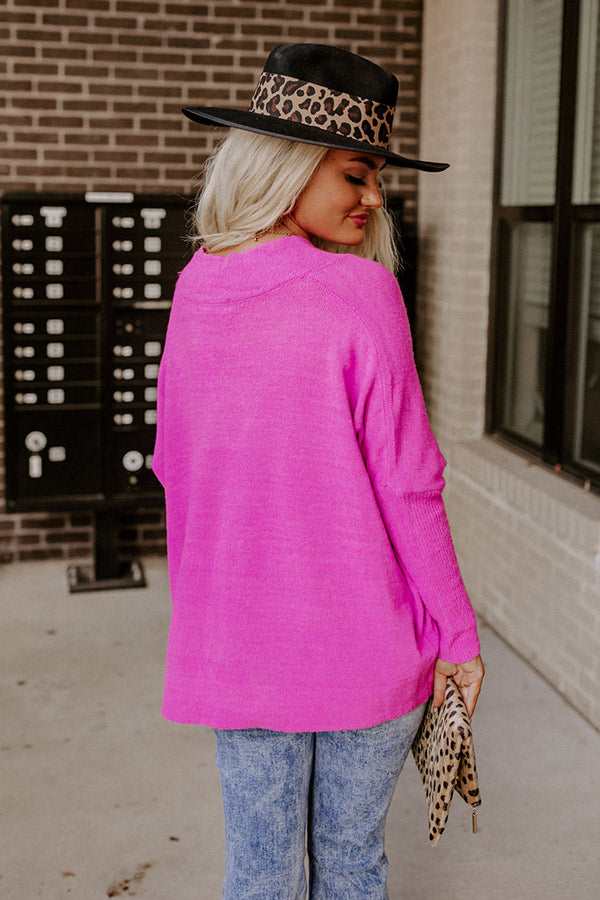 Wrapped Up In Love Sweater Top in Violet Image - 4