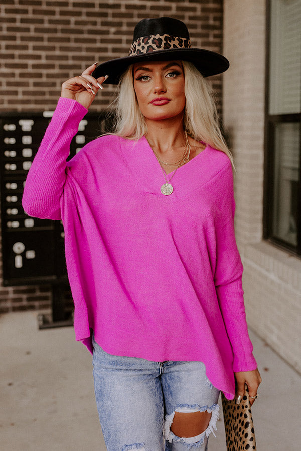 Wrapped Up In Love Sweater Top in Violet Image - 1