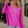 Wrapped Up In Love Sweater Top in Violet Image - 1