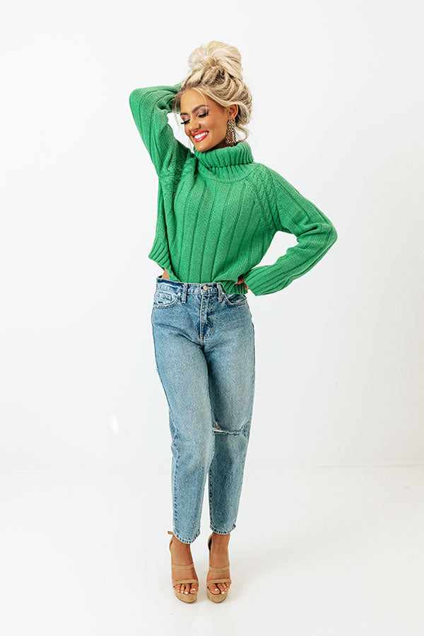 Wide Open Spaces Knit Sweater in Kelly Green Image - 3
