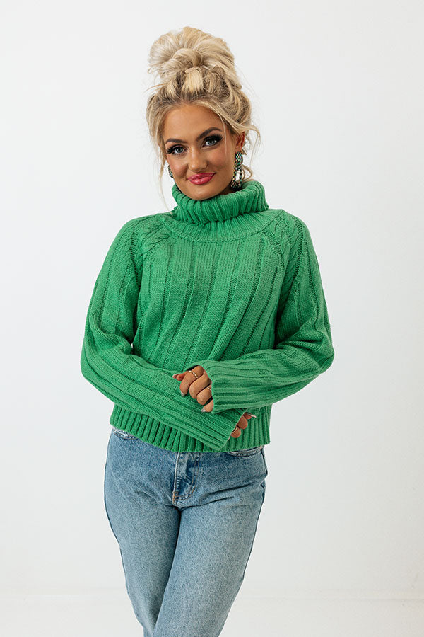 Wide Open Spaces Knit Sweater in Kelly Green Image - 4