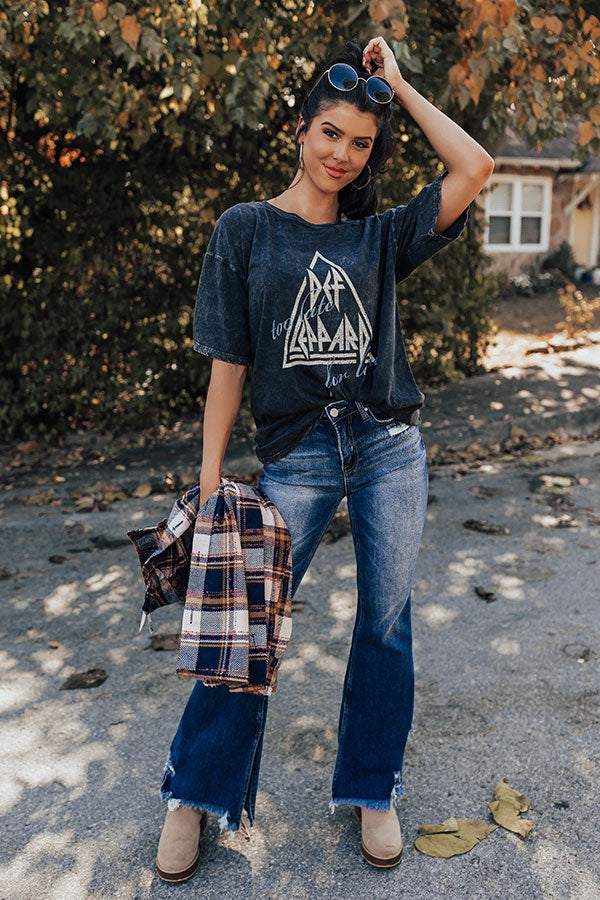 Def Leppard Too Late For Love Distressed Graphic Tee Image - 1