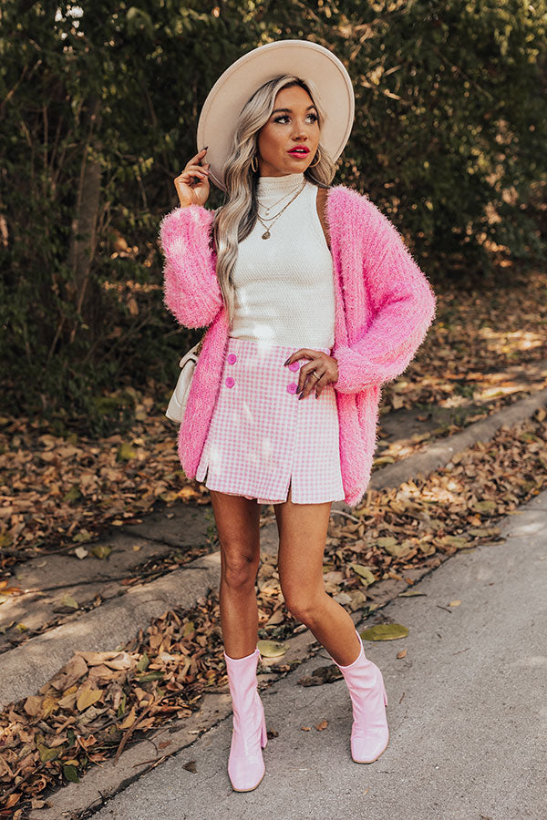 Cuddle So Close Eyelash Knit Cardigan In Pink Image - 1