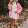 Cuddle So Close Eyelash Knit Cardigan In Pink Image - 1