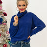 Boston Chill Eyelash Knit Sweater In Royal Blue Image - 1