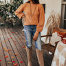 European Holiday Sweater Top In Light Pumpkin Image - 1