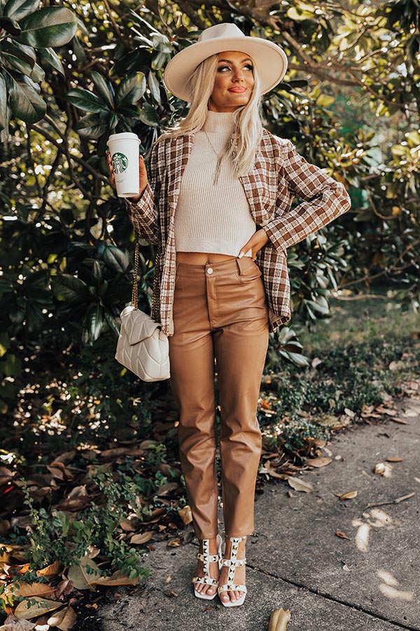 The Kaeli High Waist Faux Leather Pants