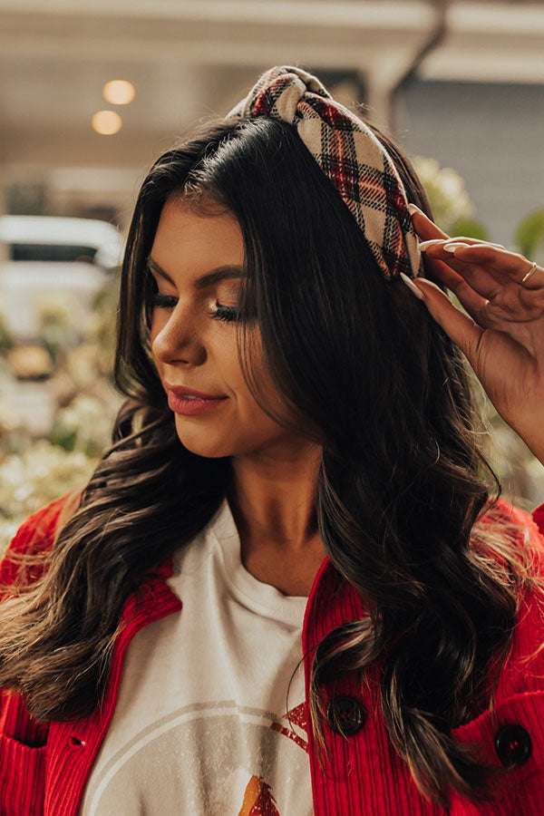 Wishing On Winter Plaid Headband Image - 2