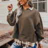 To The Mountains Sweatshirt In Martini Olive Image - 1