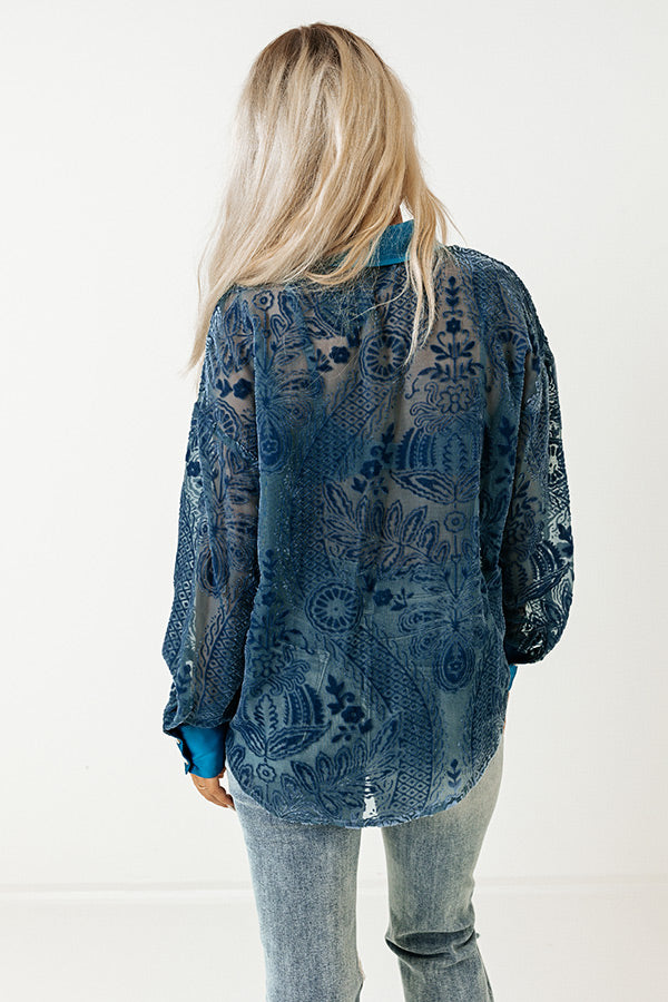 All Day Divine Velvet Burnout Top Image - 5