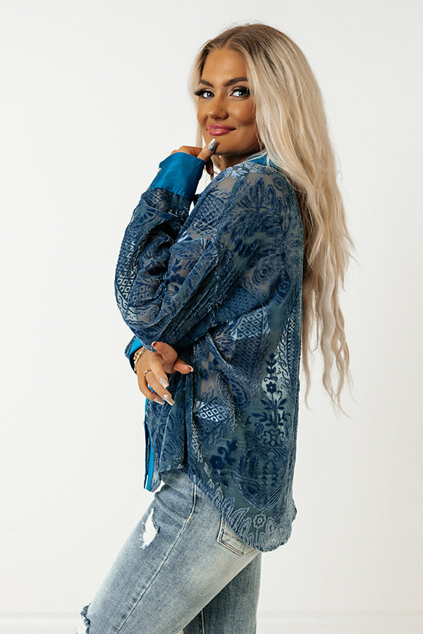 All Day Divine Velvet Burnout Top Image - 4