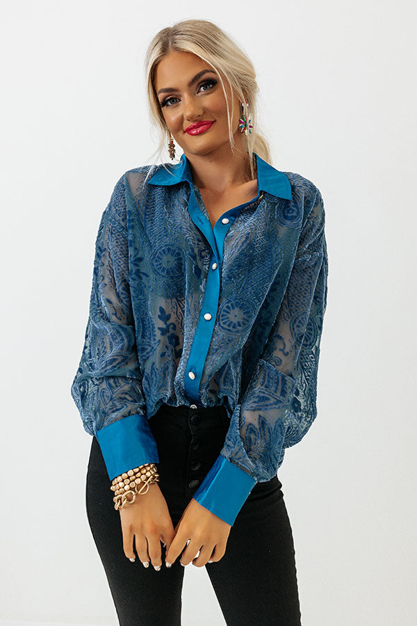 All Day Divine Velvet Burnout Top Image - 1