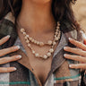 Casual Outing Layered Necklace In Natural Image - 1