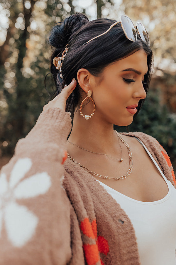 The Abigail Earrings In Camel Image - 1