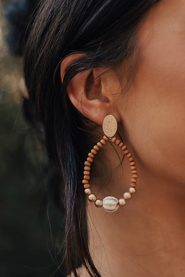 The Abigail Earrings In Camel Image - 2