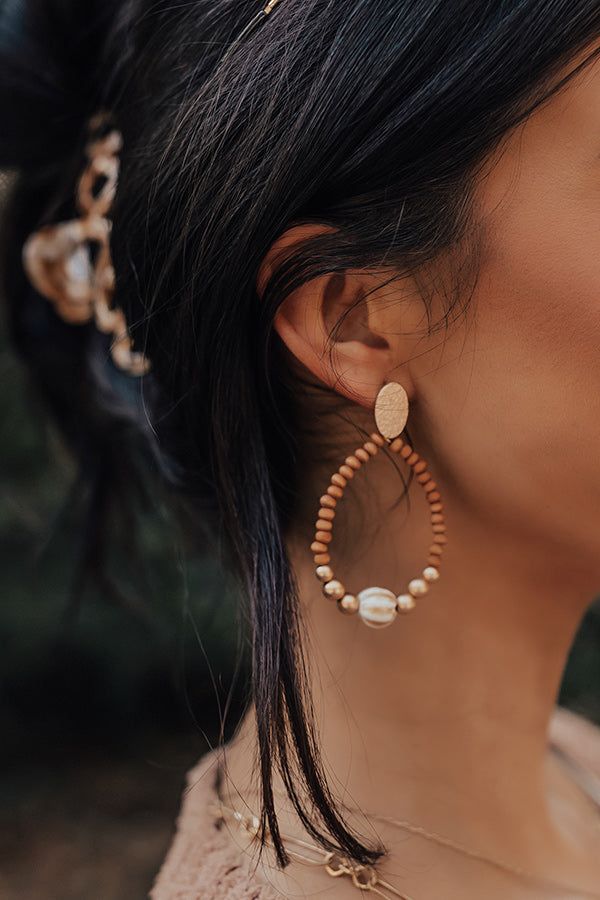 The Abigail Earrings In Camel Image - 4