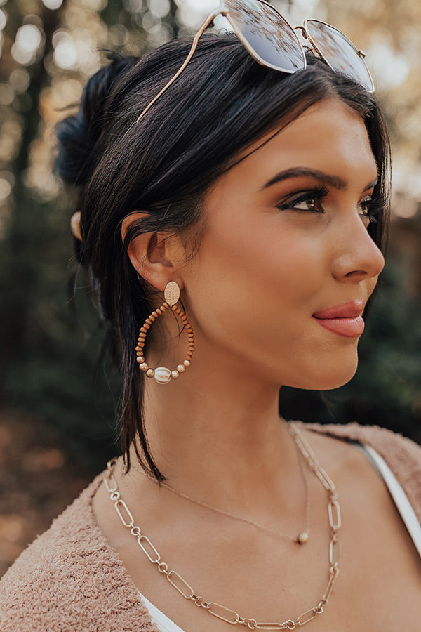 The Abigail Earrings In Camel Image - 3