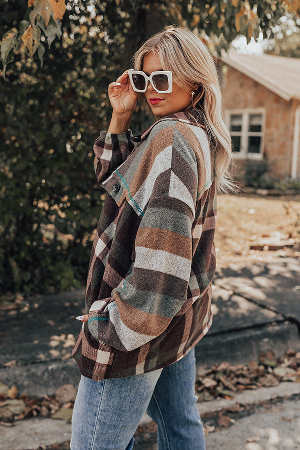 Scenic Hike Plaid Jacket Curves Image - 3
