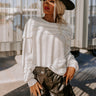 Curl Up And Get Cozy Knit Sweater In White Image - 1