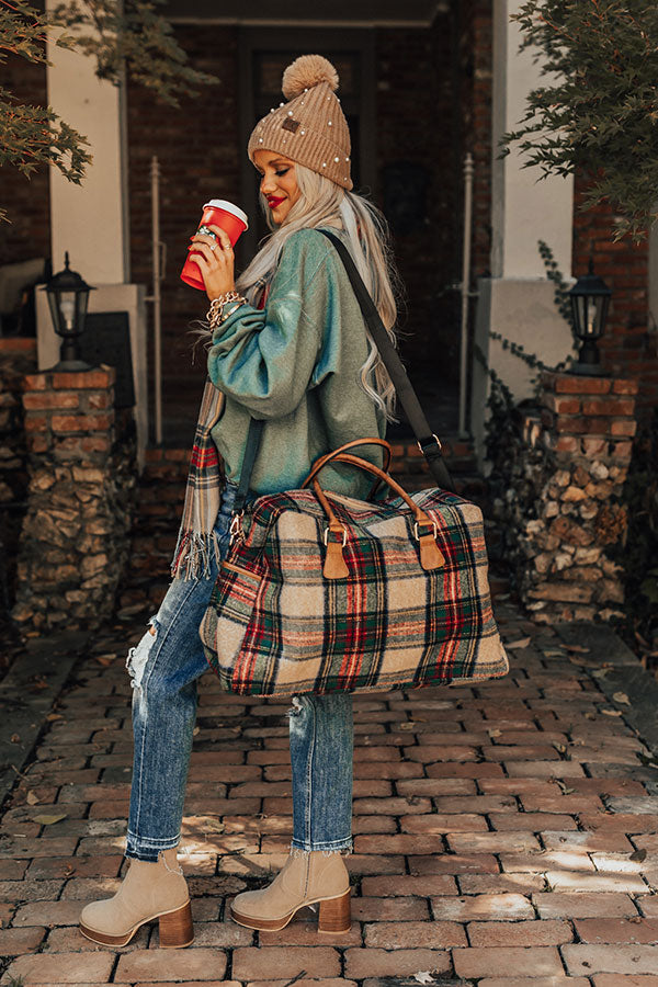 Pack Up and Travel Plaid Weekend Tote Image - 1