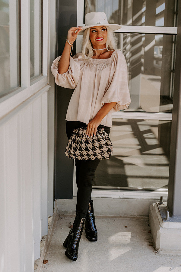 Ideal Day Shift Top In Iced Latte Image - 2