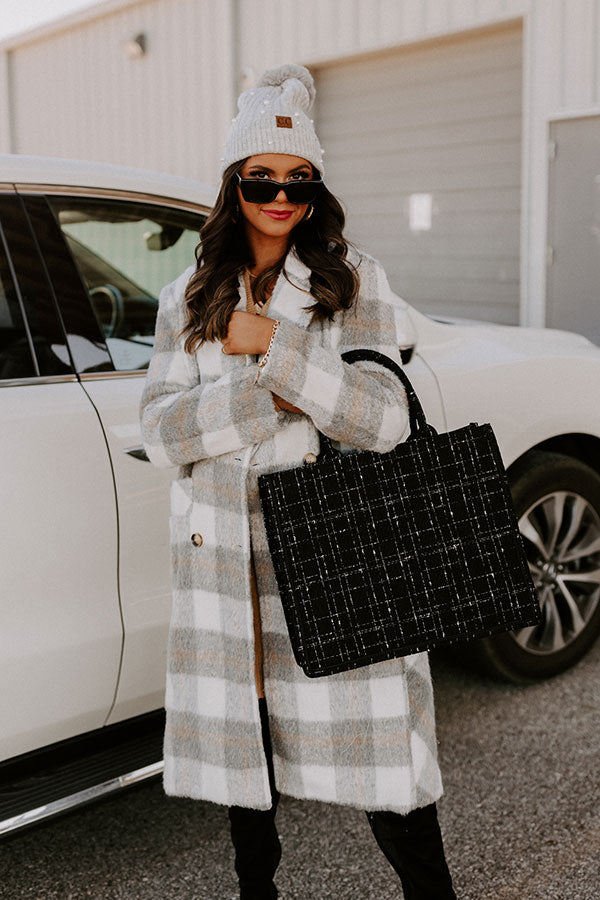 Best Season Of All Tweed Tote In Black