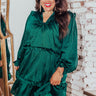 Wishing For Wine Dress In Hunter Green Curves Image - 1