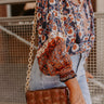 Luxe Landing Faux Leather Purse In Chocolate Image - 1