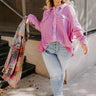 Making It Work Waffle Knit Top In Violet Curves Image - 1