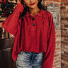Free Fallin' Shift Top In Crimson Image - 1
