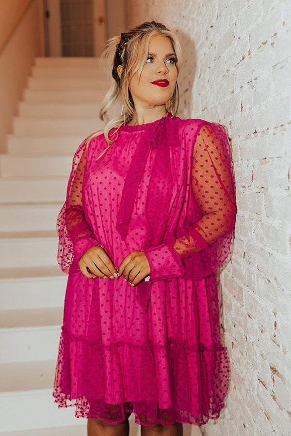 First Kiss Dreaming Dress In Fuchsia Curves Image - 4