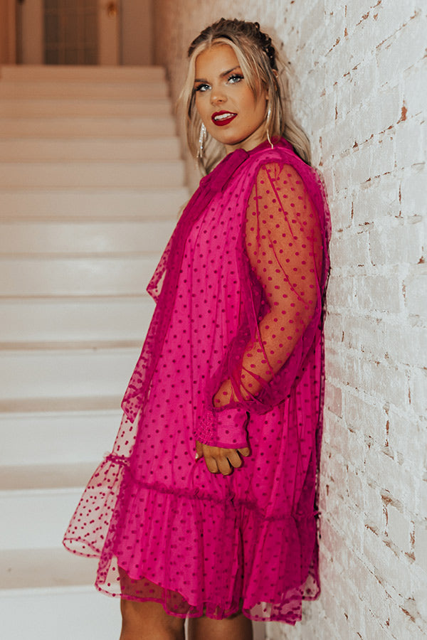 First Kiss Dreaming Dress In Fuchsia Curves Image - 5