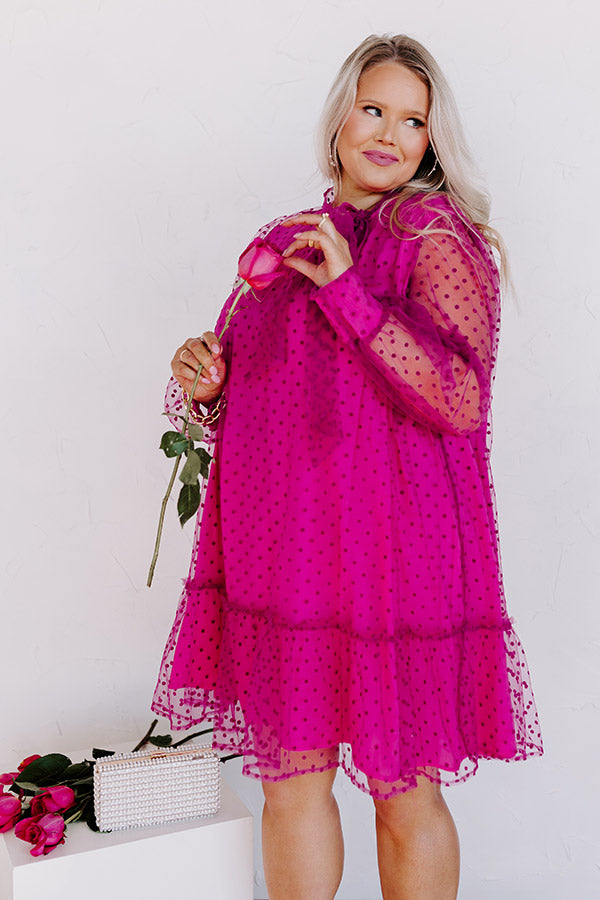 First Kiss Dreaming Dress In Fuchsia Curves Image - 2