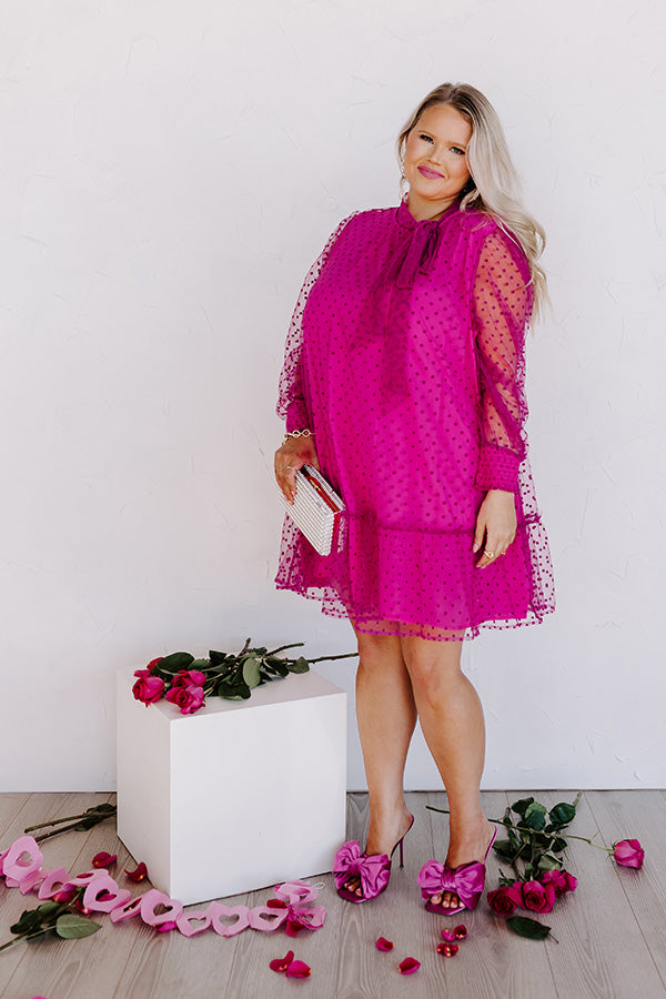 First Kiss Dreaming Dress In Fuchsia Curves Image - 1