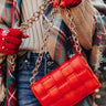 Luxe Landing Faux Leather Purse In Red Image - 1
