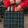 Best Season Of All Tweed Tote In Hunter Green Image - 1