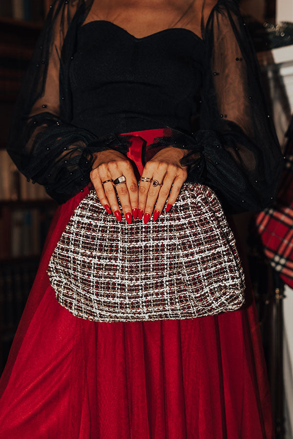 Brunch In Nashville Tweed Crossbody In Wine Image - 3