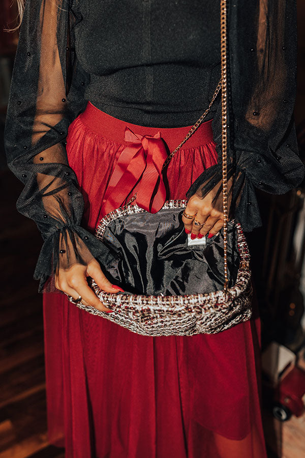 Brunch In Nashville Tweed Crossbody In Wine Image - 4